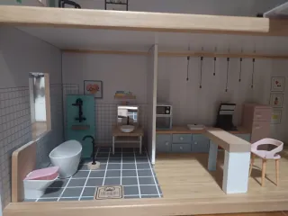 Casa de muñecas de madera Lidl