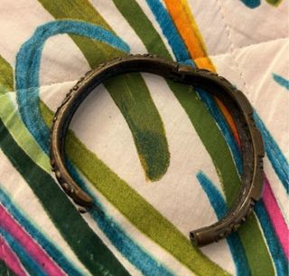 Bracciale rigido blu e bronzo