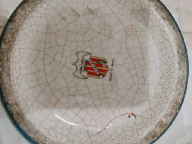 Jarrón de cerámica con flores azules