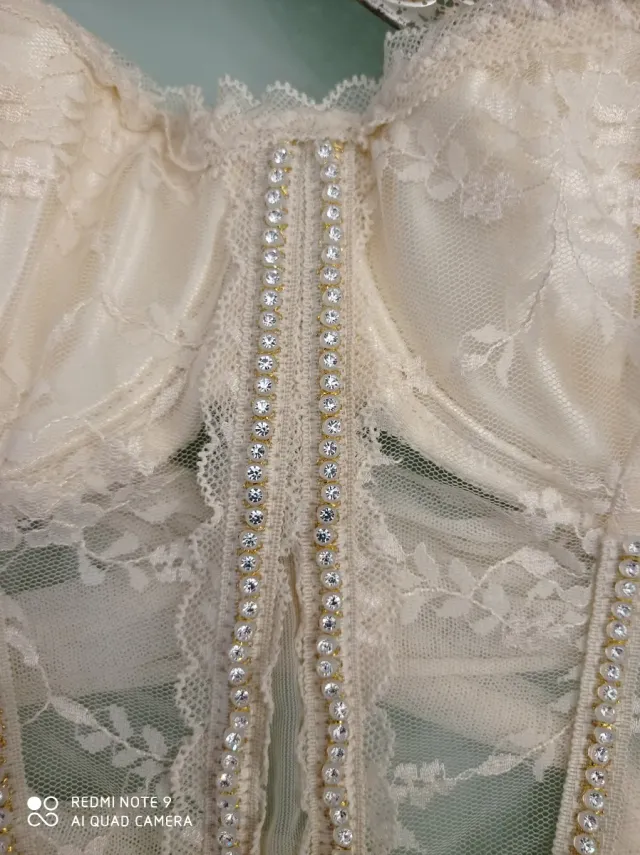 Corsetto Seta e Pizzo da sposa Lormar