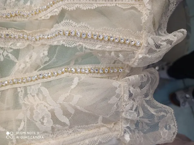 Corsetto Seta e Pizzo da sposa Lormar