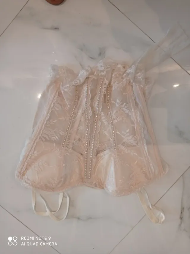 Corsetto Seta e Pizzo da sposa Lormar