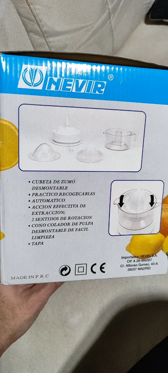 Exprimidor NEVIR NVR-1084E 0.5L