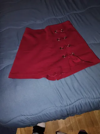 Falda pantalón mujer roja