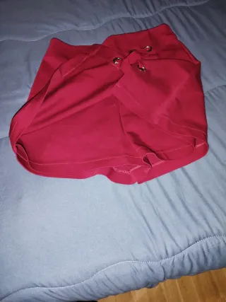 Falda pantalón mujer roja