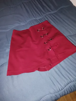 Falda pantalón mujer roja