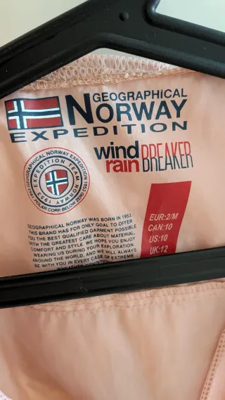 Chaqueta Geographical Norway impermeable rosa