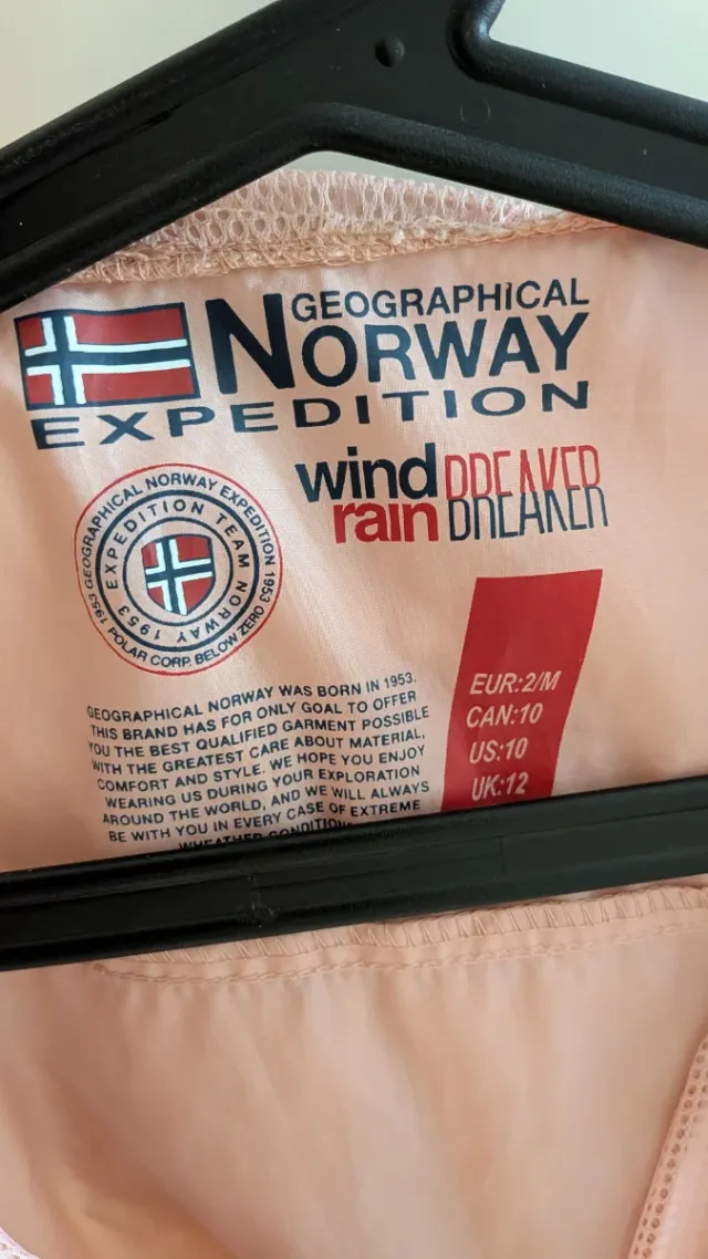 Chaqueta Geographical Norway impermeable rosa