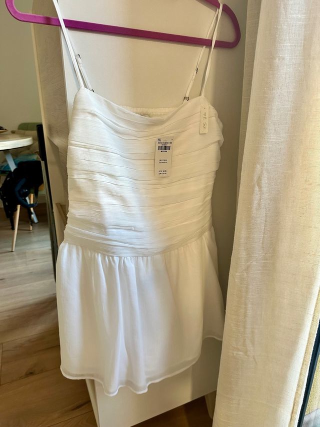 Vestido Hollister Talla M Blanco Nuevo