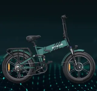 Bicicleta Eléctrica Plegable Verde la tope de gama