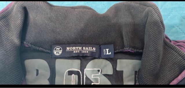 Felpa North Sails mezza zip viola