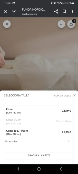 Juego completo de Cuna Zara Home Luna