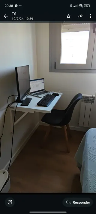 Escritorio plegable blanco 75x50