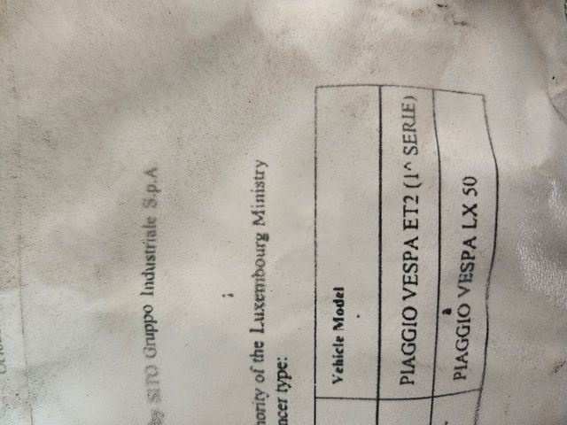 Escape Vespa ET2 y LX