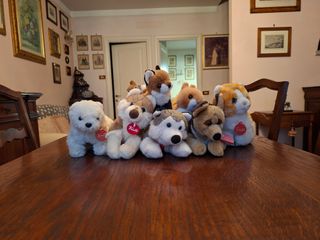 Peluche Trudi: cani, scoiattolo, gatto, orso