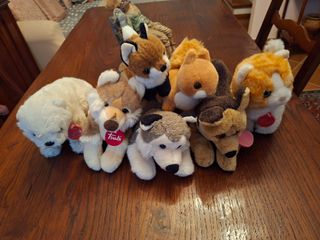 Peluche Trudi: cani, scoiattolo, gatto, orso