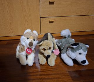 Peluche Trudi: cani, scoiattolo, gatto, orso