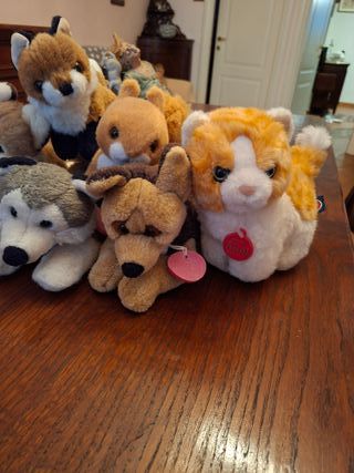 Peluche Trudi: cani, scoiattolo, gatto, orso