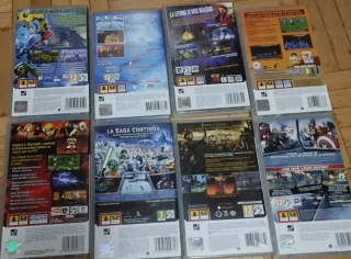 Lote 8 Juegos PSP: Naruto, Star Wars, Marvel y más