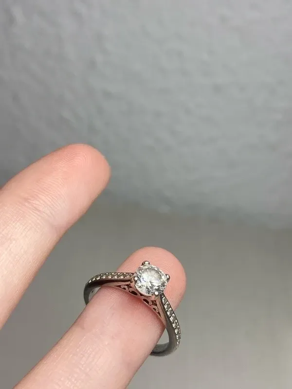 Anillo Plata con Diamante