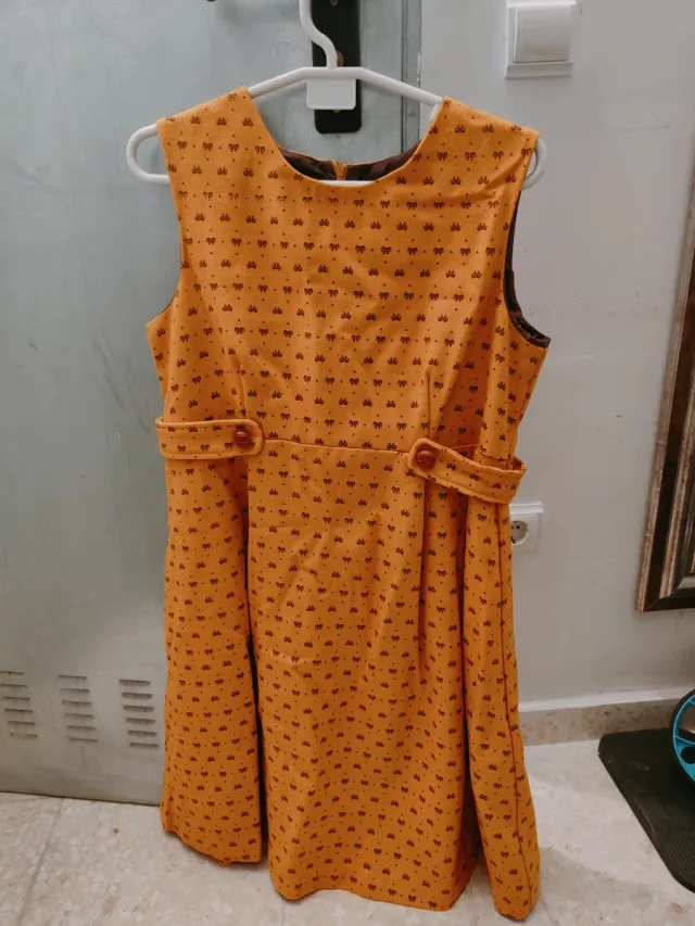 Vestido estampado lazos amarillo
