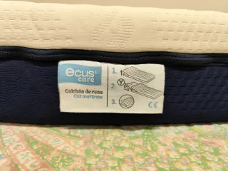 CHOLLO. Cuna bebé con colchón, sábanas, nórdico...