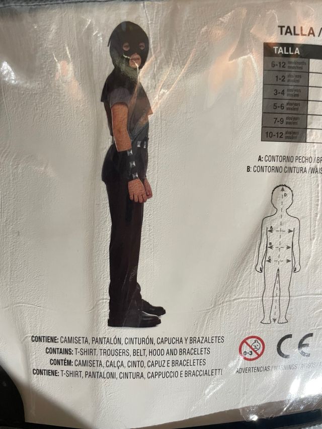 Disfraz verdugo niño talla 7-9