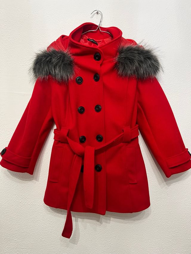 Abrigo Rojo Talla XXL con Capucha