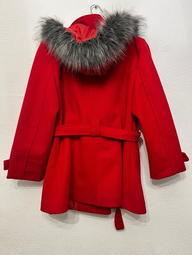 Abrigo Rojo Talla XXL con Capucha