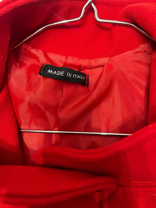 Abrigo Rojo Talla XXL con Capucha