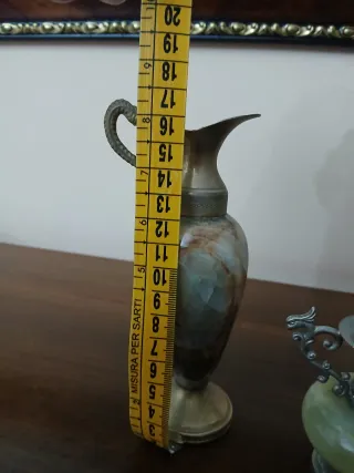 Set 2 anfore vintage onice e metallo