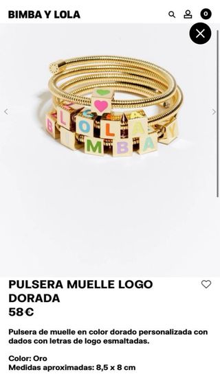 Pulseras Bimba y Lola Cubos Letras