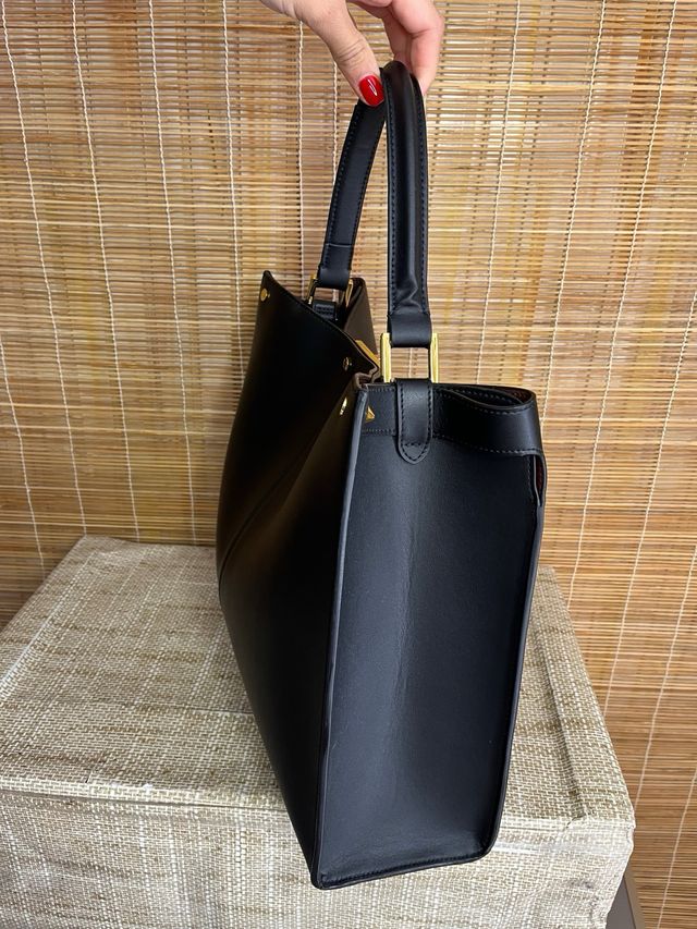 Borsa Fendi Peekaboo Pelle Nera