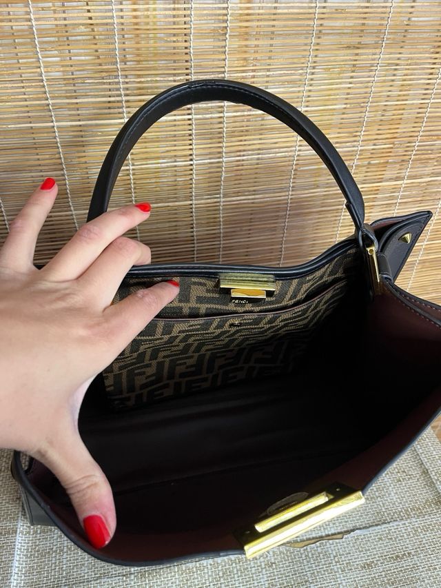 Borsa Fendi Peekaboo Pelle Nera