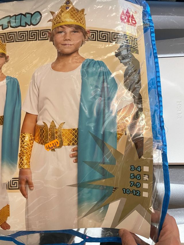 Disfraz Neptuno Niño Talla 5-6