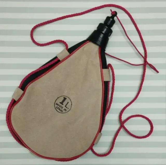 OFERTA! BOTA VINO CIERVO EN PIEL 1L RECTA