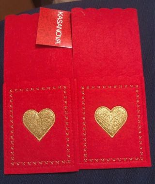 Set portaposate Kasanova cuori dorati