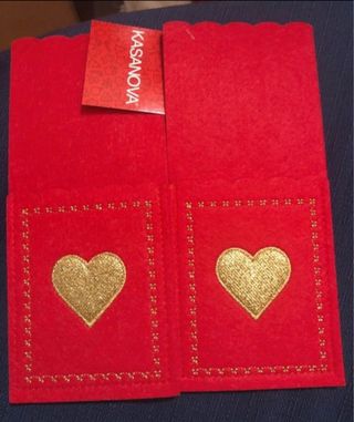 Set portaposate Kasanova cuori dorati