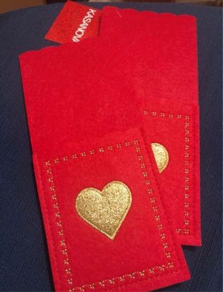 Set portaposate Kasanova cuori dorati