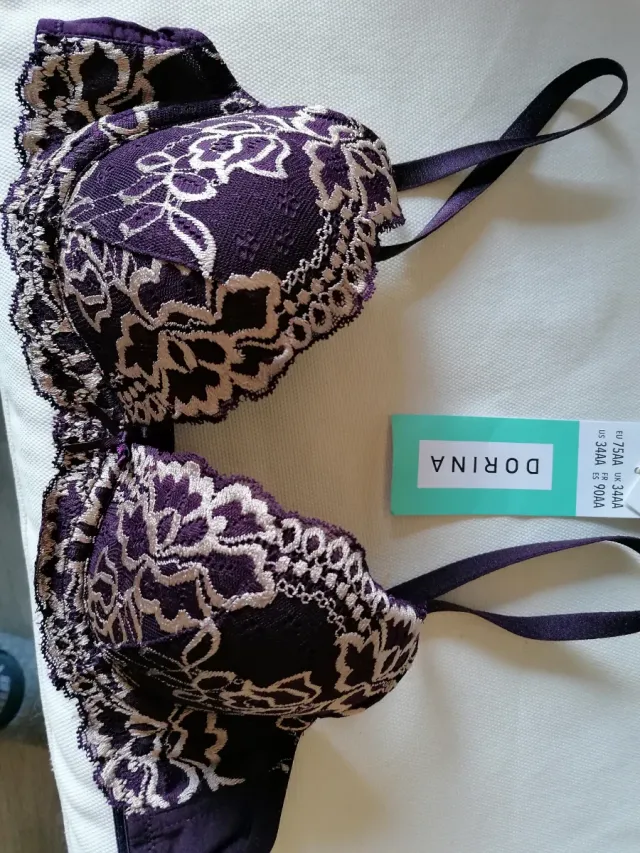 Sujetador Dorina Push-up Morado y Dorado 90A