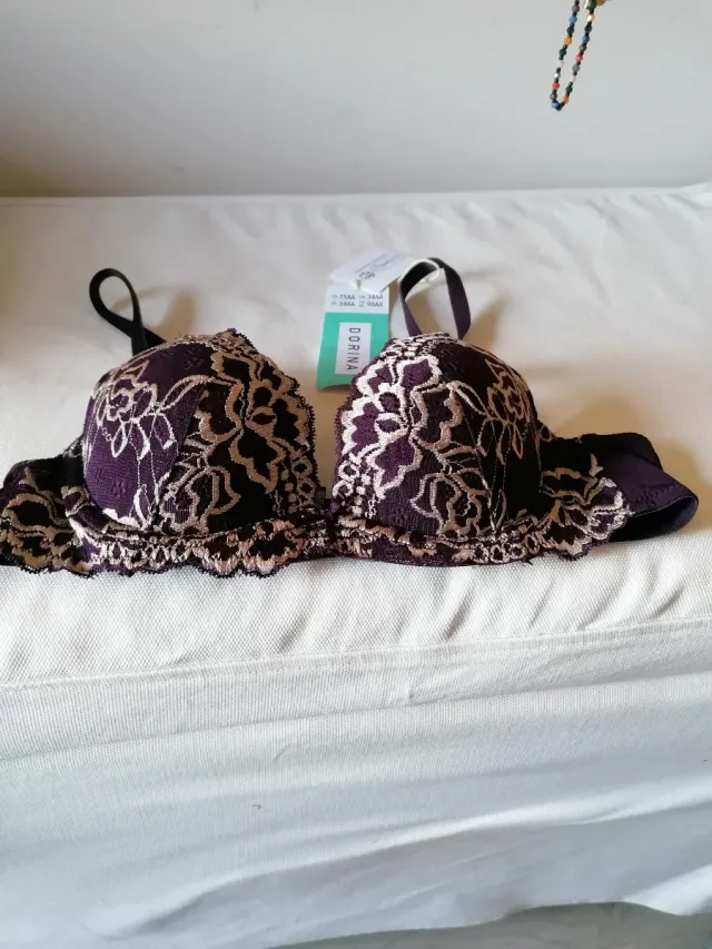Sujetador Dorina Push-up Morado y Dorado 90A