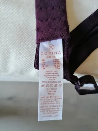 Sujetador Dorina Push-up Morado y Dorado 90A