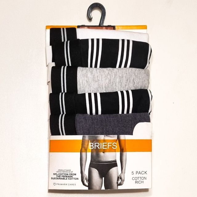 Pack 5 Calzoncillos Slips NUEVOS Primark Talla S