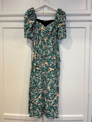 Vestido Zara flores midi