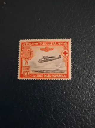 Edifil 346 sello Plus Ultra 1926 La Cruz Roja