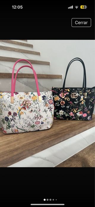 Lote 2 bolsos flores