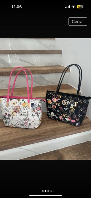 Lote 2 bolsos flores