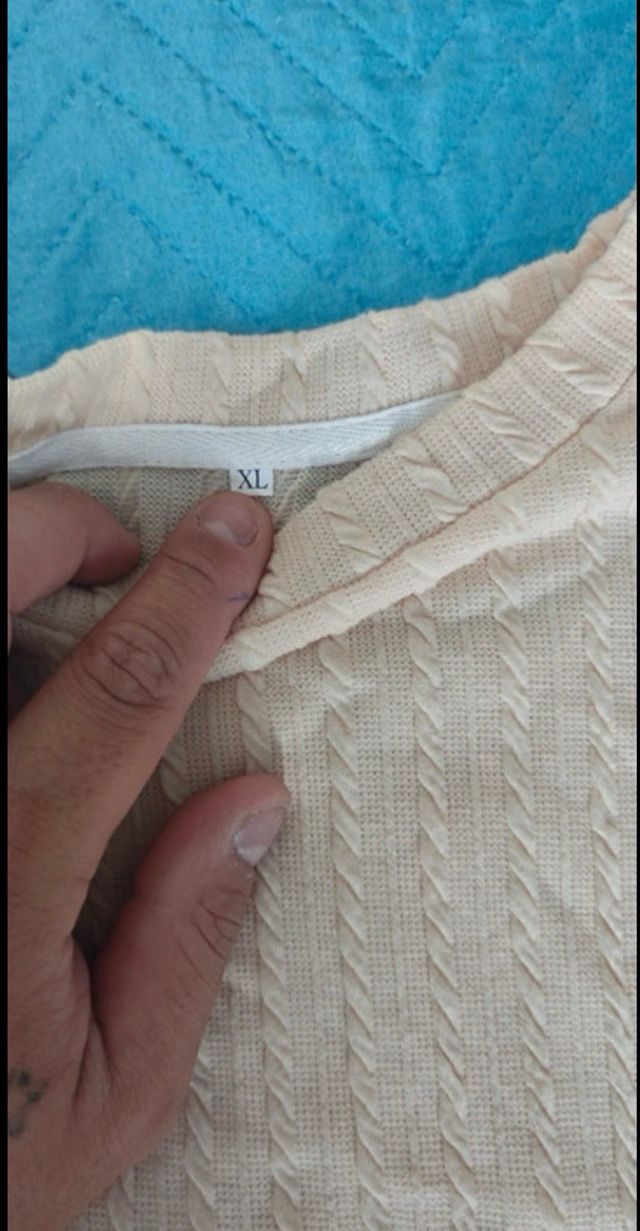 Completo uomo beige pantaloncini e maglietta XL