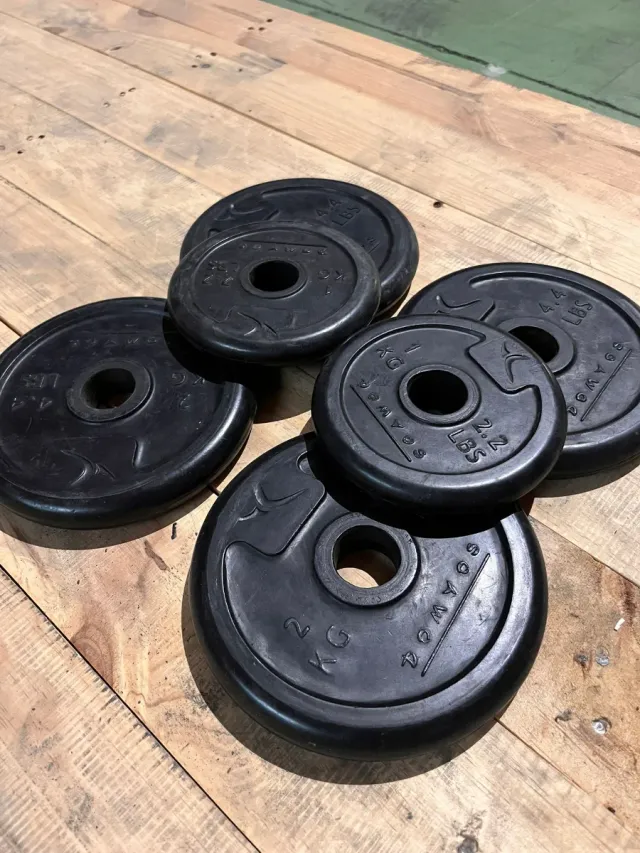 Discos de goma Domyos 2kg y 1kg