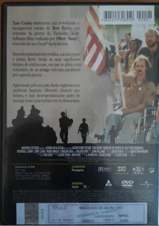 DVD "Nascido a 4 de Julho" - Tom Cruise
